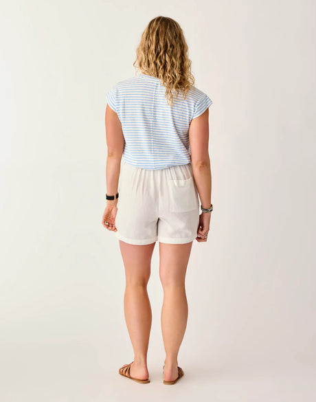 Carve Designs Suki Linen Short - Cloud Chambray