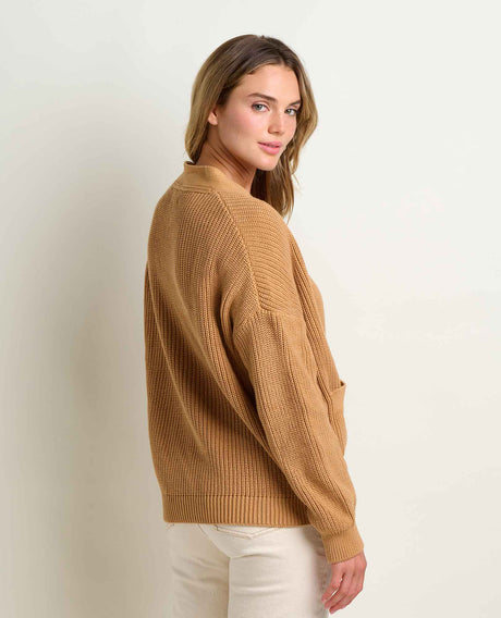 Toad Co. Womens Bianca Shaker Cardigan Camel