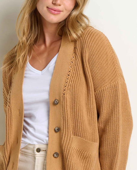 Toad Co. Womens Bianca Shaker Cardigan Camel