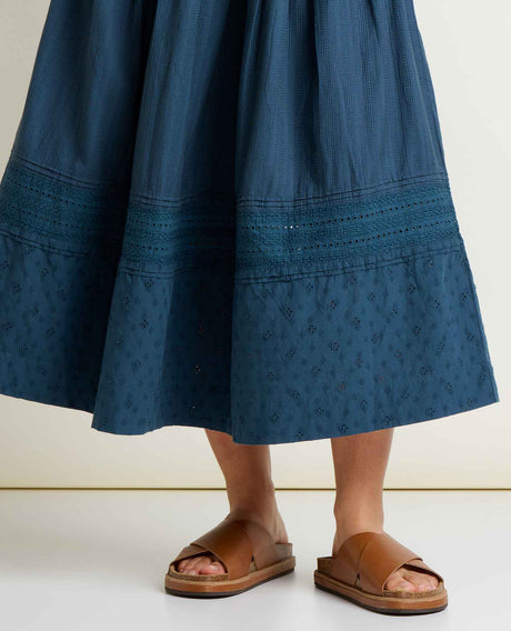 Toad Co. Womens Airscape Midi Skirt Midnight dobby