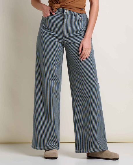 Toad Co. Womens Balsam Wide Leg Pant Midnight stripe