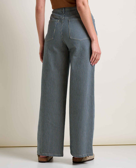 Toad Co. Womens Balsam Wide Leg Pant Midnight stripe