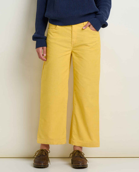 Toad Co. Womens Coaster Cord Wide Leg Pant Chamomile
