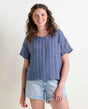 Toad & Co Tate Double Weave Shirt - Kyanite Stripe Kyanite Stripe
