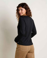 Toad Co. Womens Marley Long Sleeve V Tee True black
