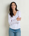 Toad Co. Womens Marley Long Sleeve V Tee True white