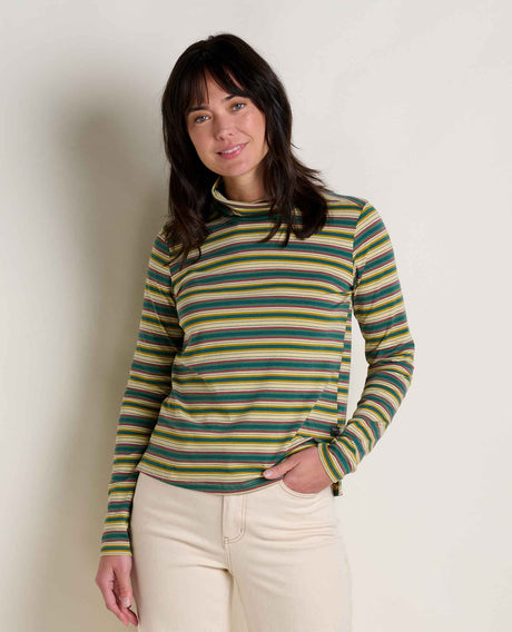 Toad Co. Womens Maisey Long Sleeve T-neck Barley multi stripe