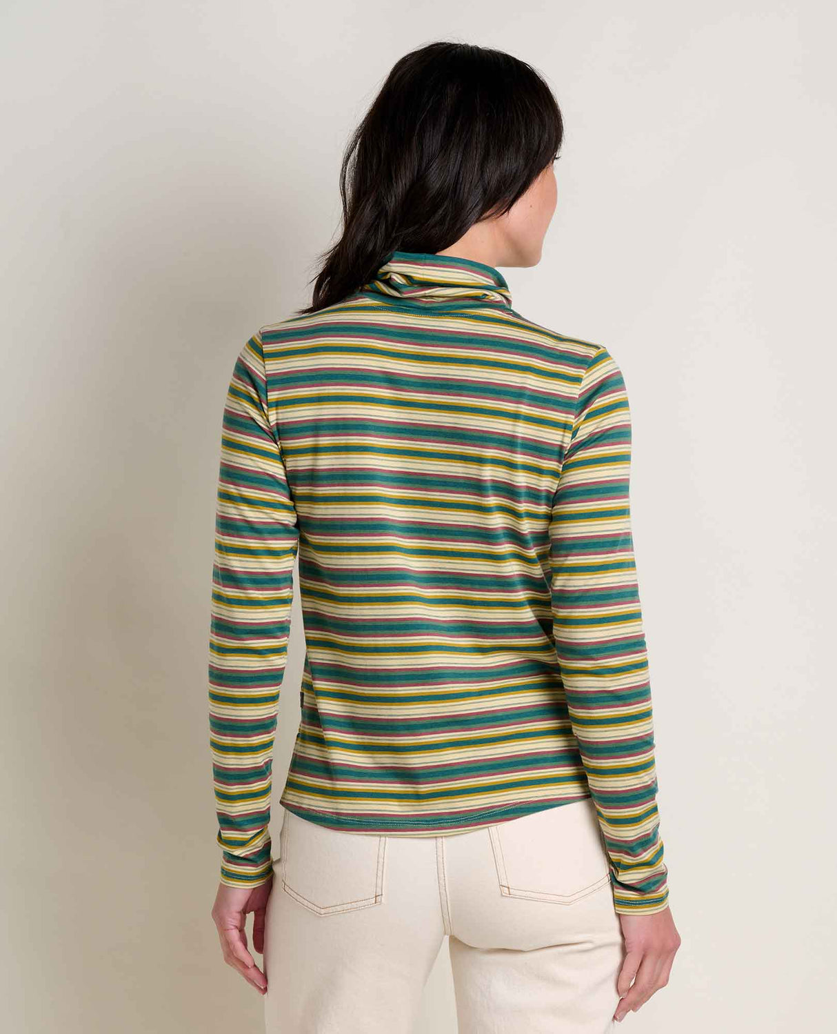 Toad Co. Womens Maisey Long Sleeve T-neck Barley multi stripe