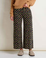 Toad Co. Womens Chaka Wide Leg Pant Black pansy print