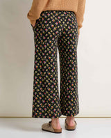 Toad Co. Womens Chaka Wide Leg Pant Black pansy print