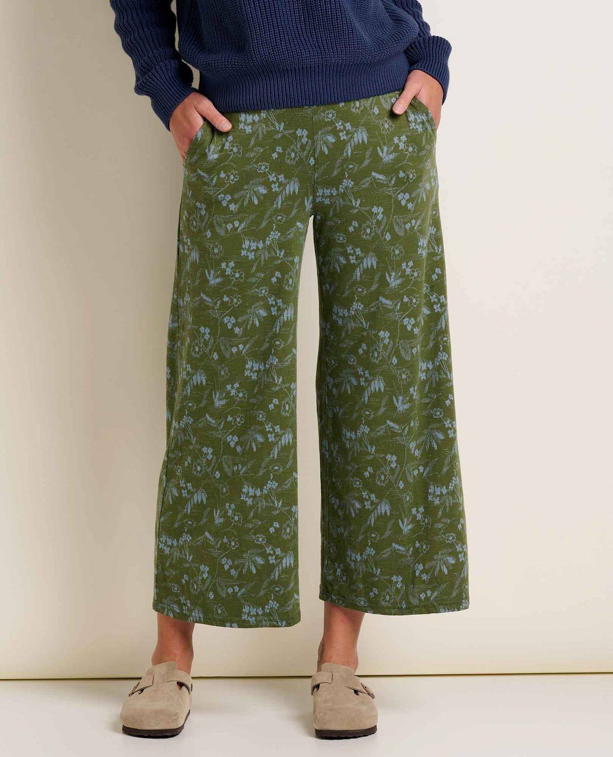 Toad Co. Womens Chaka Wide Leg Pant Chive sketch print