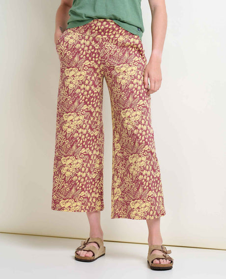 Toad & Co Chaka Wide Leg Pant - Purple Agate Garden Print Purple Agate Garden Print
