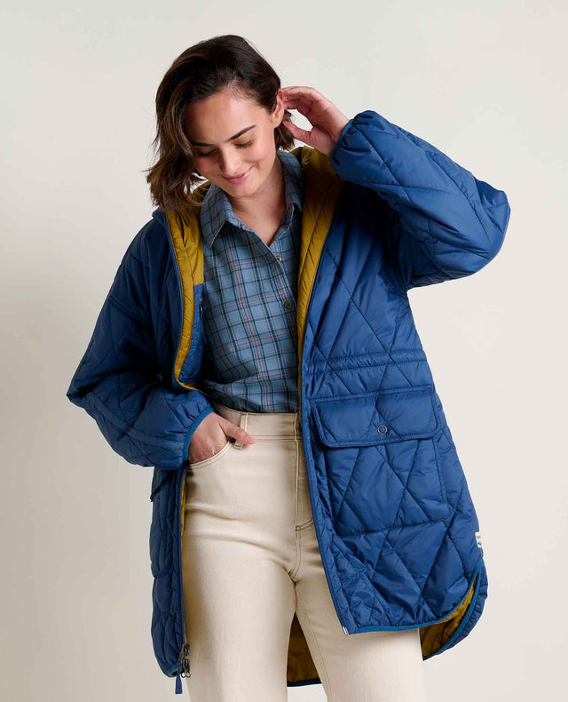 Toad Co. Womens Nomader Reversible Parka Deep sea  coyote