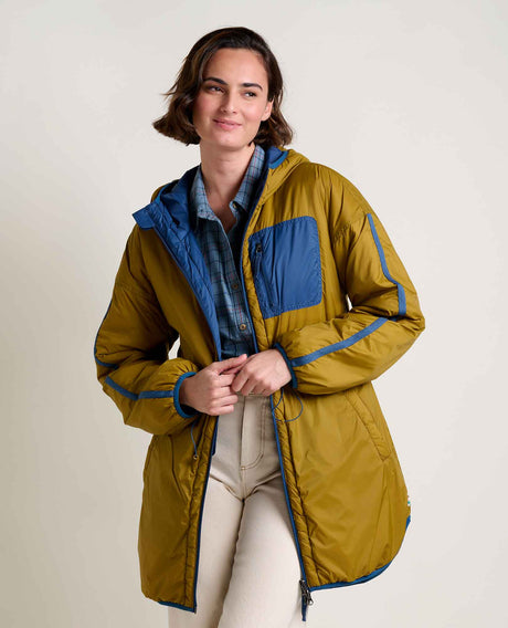 Toad Co. Womens Nomader Reversible Parka Deep sea  coyote