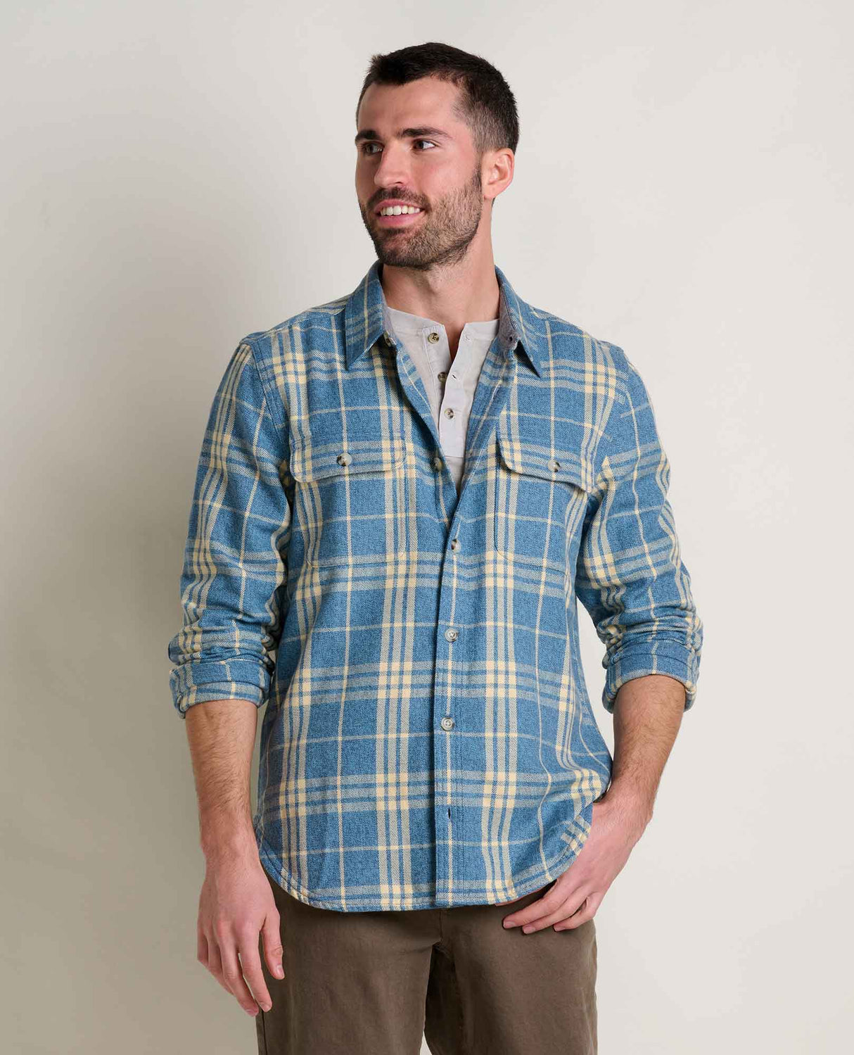 Toad Co. Mens Ranchero Long Sleeve Shirt Kyanite