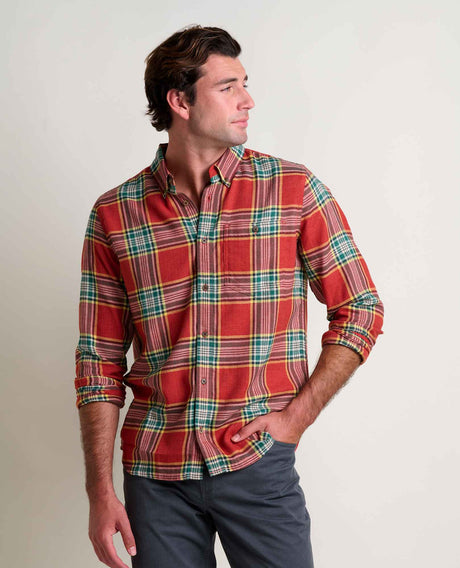 Toad Co. Mens Airsmyth Long Sleeve Shirt Campfire windowpane