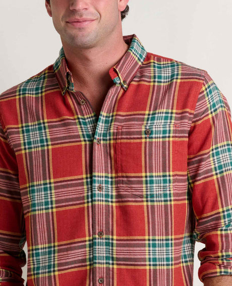 Toad Co. Mens Airsmyth Long Sleeve Shirt Campfire windowpane