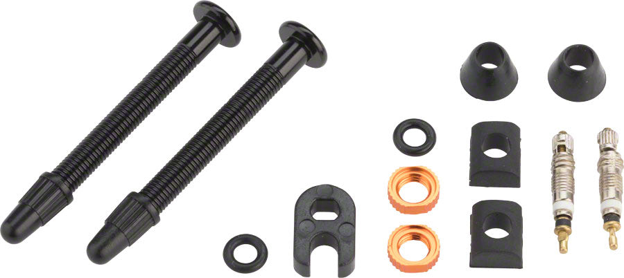 Orange Seal Versa Valve Tubeless Valve Stem 48mm Pair Black