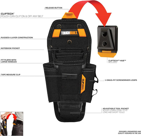 ToughBuilt Technician 7-Pocket Pouch - Large