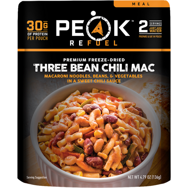 Peak Refuel Three Bean Chilli Mac Freeze Dried Meal 3 bean chilli mac