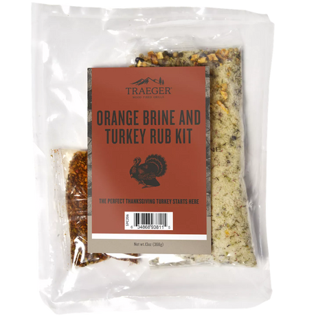 Traeger Turkey Blend Pellets with Brine & Rub Kit - 18LB.