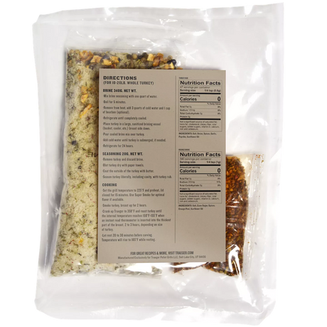 Traeger Turkey Blend Pellets with Brine & Rub Kit - 18LB.