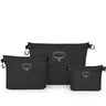 Osprey Packs Ultralight Zipper Sack Set, Black Black