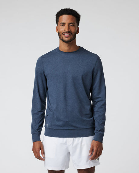 Vuori Mens Ponto Performance Crew Azure heather