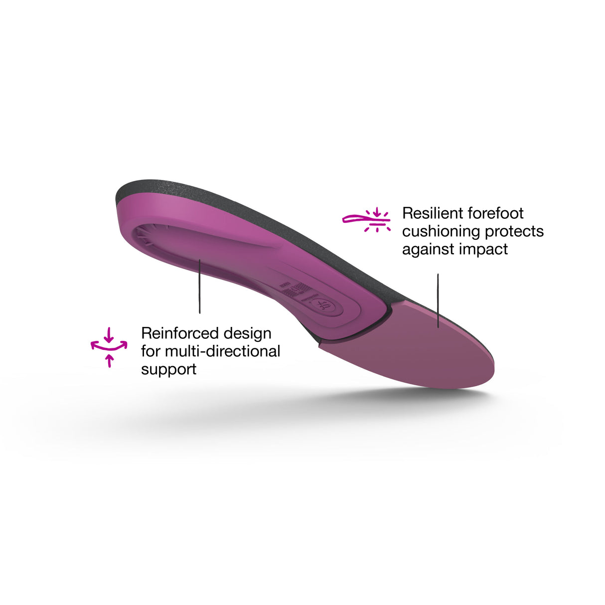 Superfeet All-Purpose Womens High Impact Support - Berry