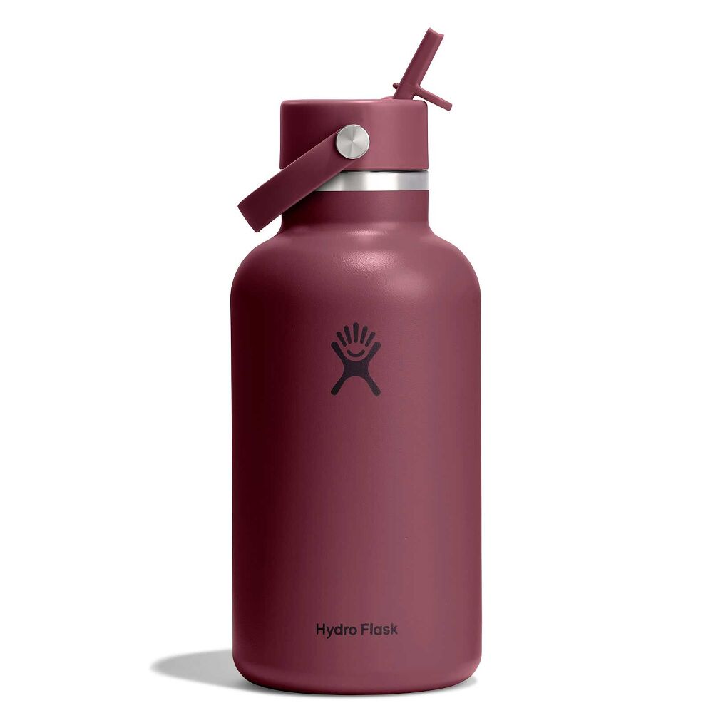 Hydro Flask 64oz Wide Flex Straw Cap Bottle, Burgundy Burgundy