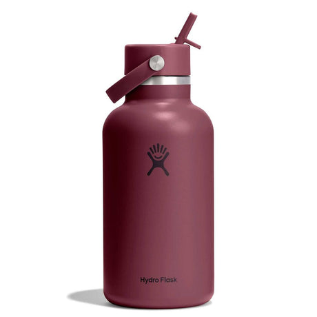 Hydro Flask 64oz Wide Flex Straw Cap Bottle, Burgundy Burgundy