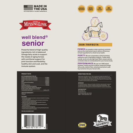 The Missing Link Well Blend Senior Equine Supplement Powder - 5lb.