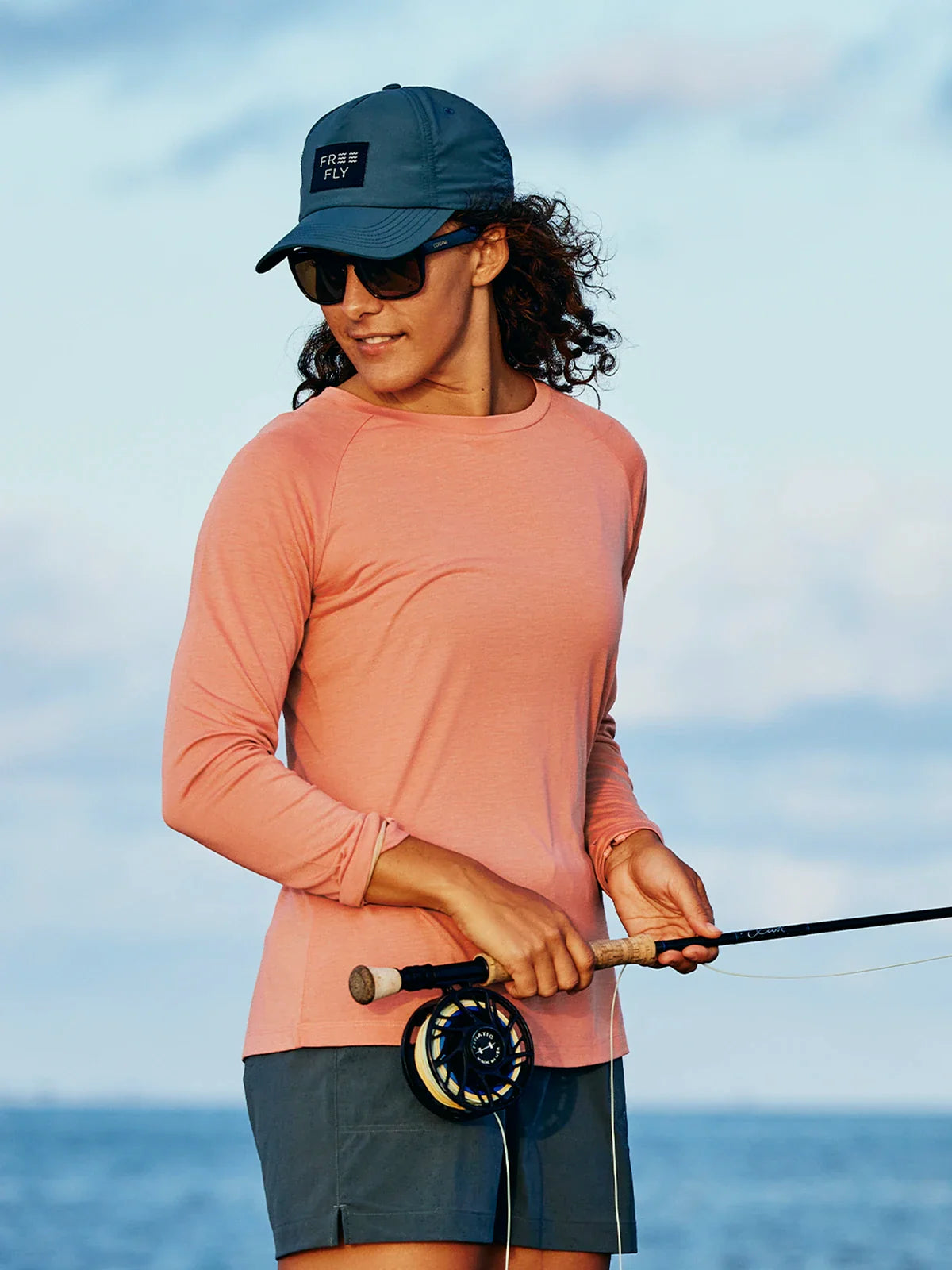 Free Fly Apparel Womens Bamboo Lightweight Long Sleeve II - Slate