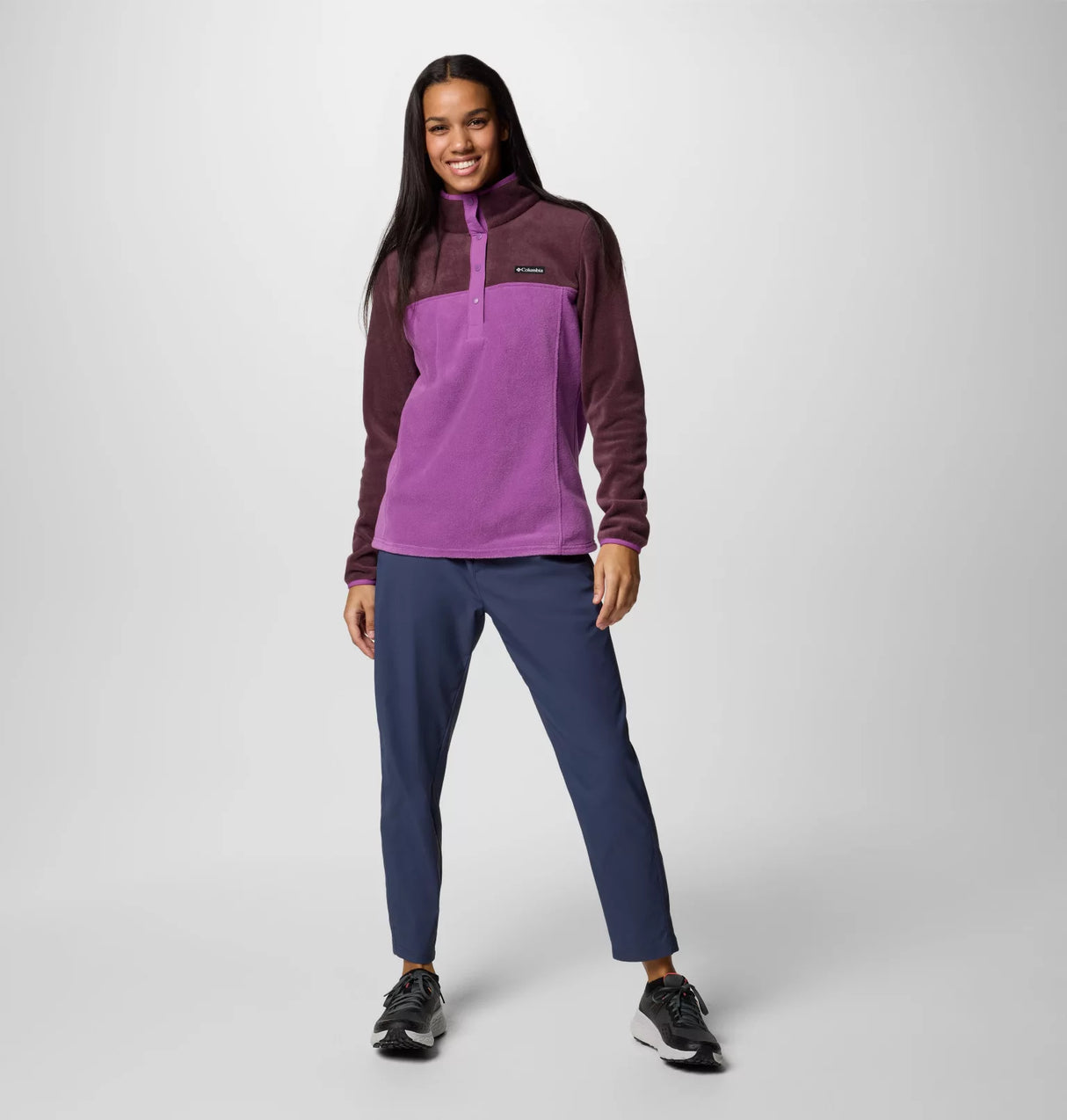Columbia Womens Benton Springs Half Snap Pullover Fleece II - Razzle / Moonvista