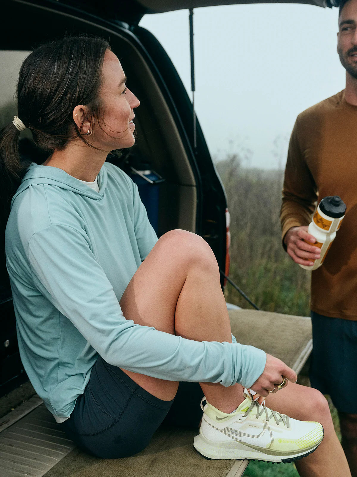 Free Fly Apparel Womens Elevate Lightweight Hoodie - Ocean Mist
