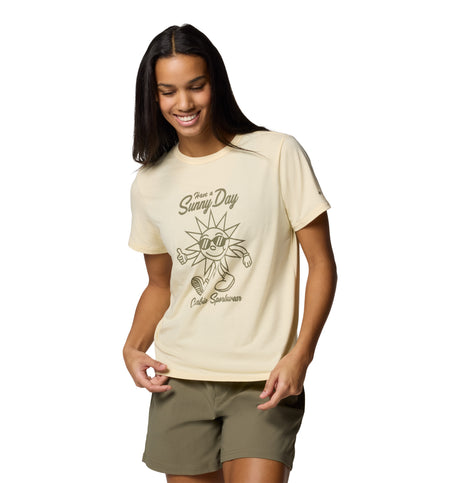 Columbia Womens Sun Trek Graphic Short Sleeve Shirt III - Lemon Wash / Shine On