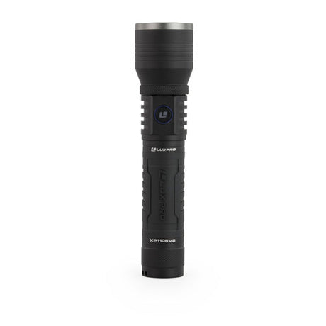 Luxpro Pro Led Power Bank Dual Rechargeable Flashlight, Black/2000 Lumens Black