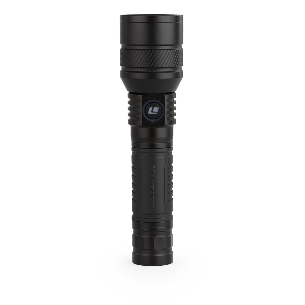 Luxpro Long Range Focusing Rechargeable Flashlight, Black/1500 Lumens Black