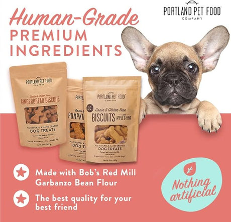 Portland Pet Food Grain & Gluten-Free Apple & Mint Biscuits Dog Treats - 5oz
