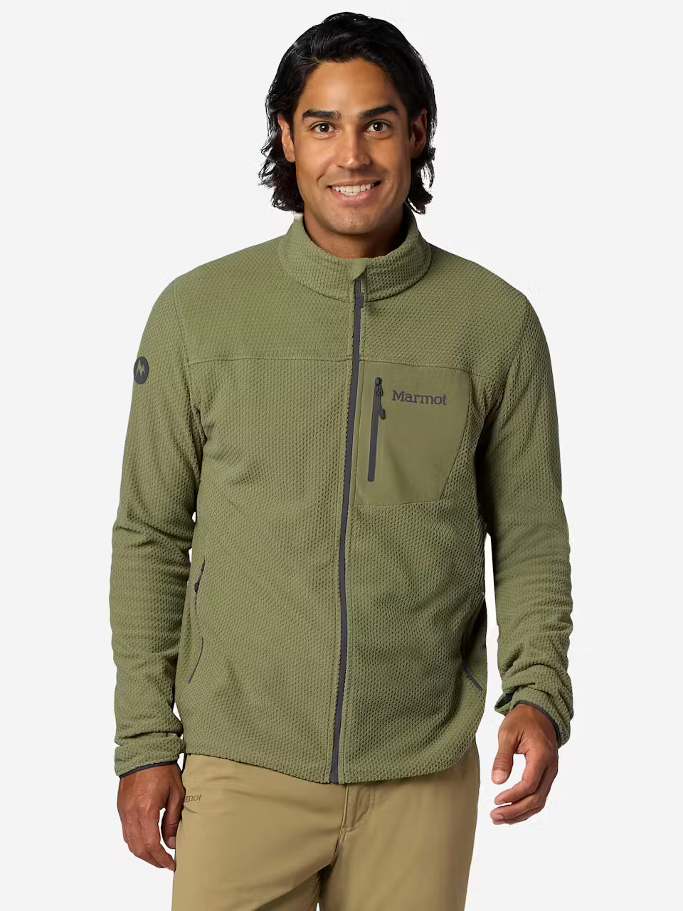 Marmot Mens Airfleece Jacket Olive grove