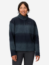Marmot Womens Heavyweight Drop Line Printed Fleece 1/2 Zip Thunderhead ombre