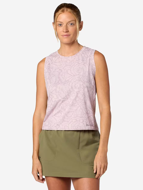 Marmot Womens Airexchange Upf 50 High Neck Tank Dust twirl