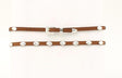 M&F Western Products Oval Conchos Leather Hatband - Medium Brown Medium Brown w/ Silver