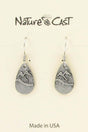 Nature Cast Metalworks Teardrop Mountain Dangle Earring