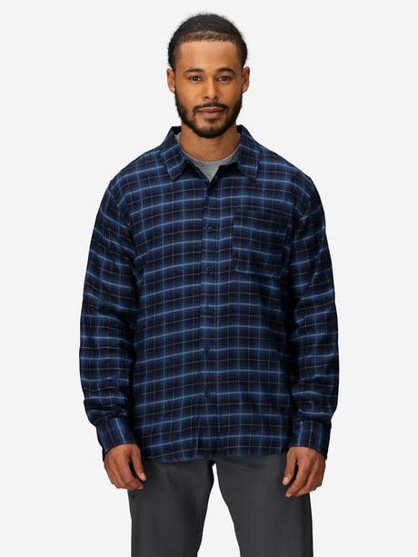 Marmot Mens Rush Creek Lightweight Flannel Long Sleeve Arctic navy