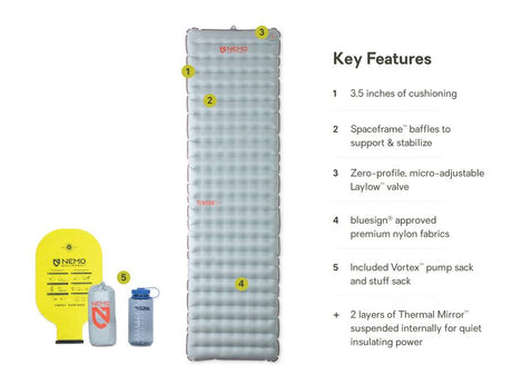 Nemo Tensor All-season Insulated Sleeping Pad Blade/spicy Orange Reg Blade/spicy orange