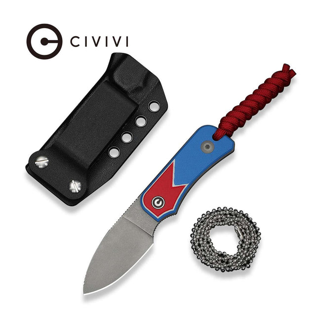 Civivi Baby Banter  - Jump Edition Knife, Red-white-blue G10/stonewash Rd/wht/blu