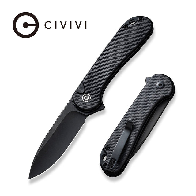 Civivi Button Lock Elementum Ii Knife, Black G10/black Blk/stnewsh