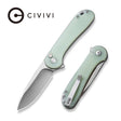 Civivi Button Lock Elementum Ii Knife, Jade/satin Jade/satin