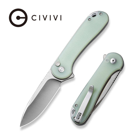 Civivi Button Lock Elementum Ii Knife, Jade/satin Jade/satin